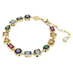 Imber Tennis bracelet Mixed cuts, Multicolored, Gold-tone plated